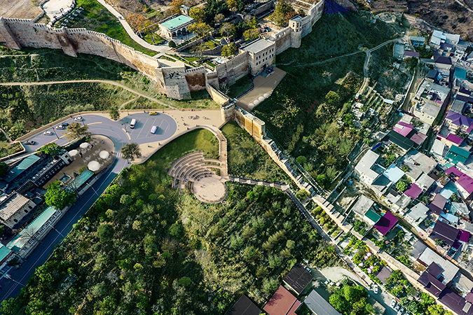 Bird's-eye view of the Citadel and entrance plaza area