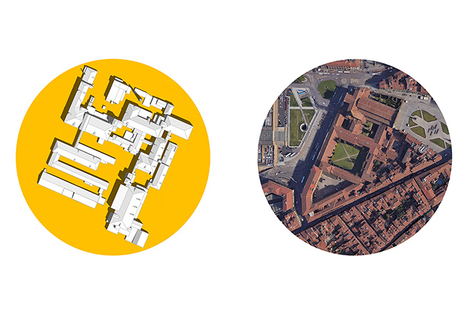 Сравнительная схема территории БХПФ и монастыря во Флоренции